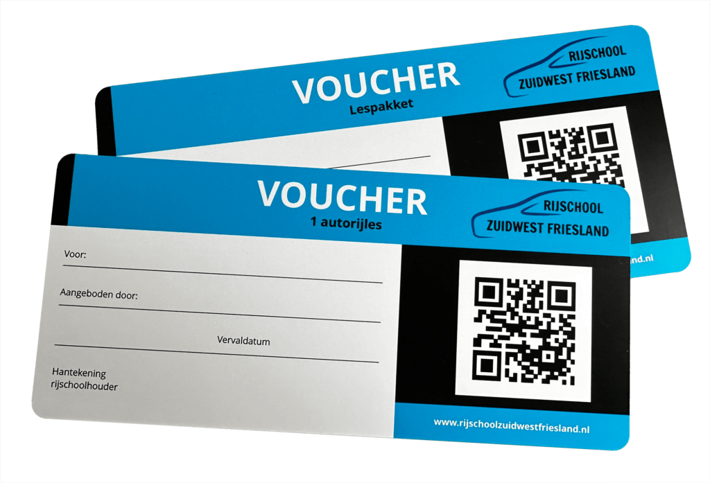 Bij Rijschool Zuidwest Friesland doe je rijlessen cadeau met onze voucher